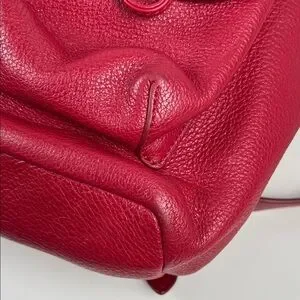 Coach | Bags | Coach Bille Red Pebbled Soft Leather Double  display picture 3